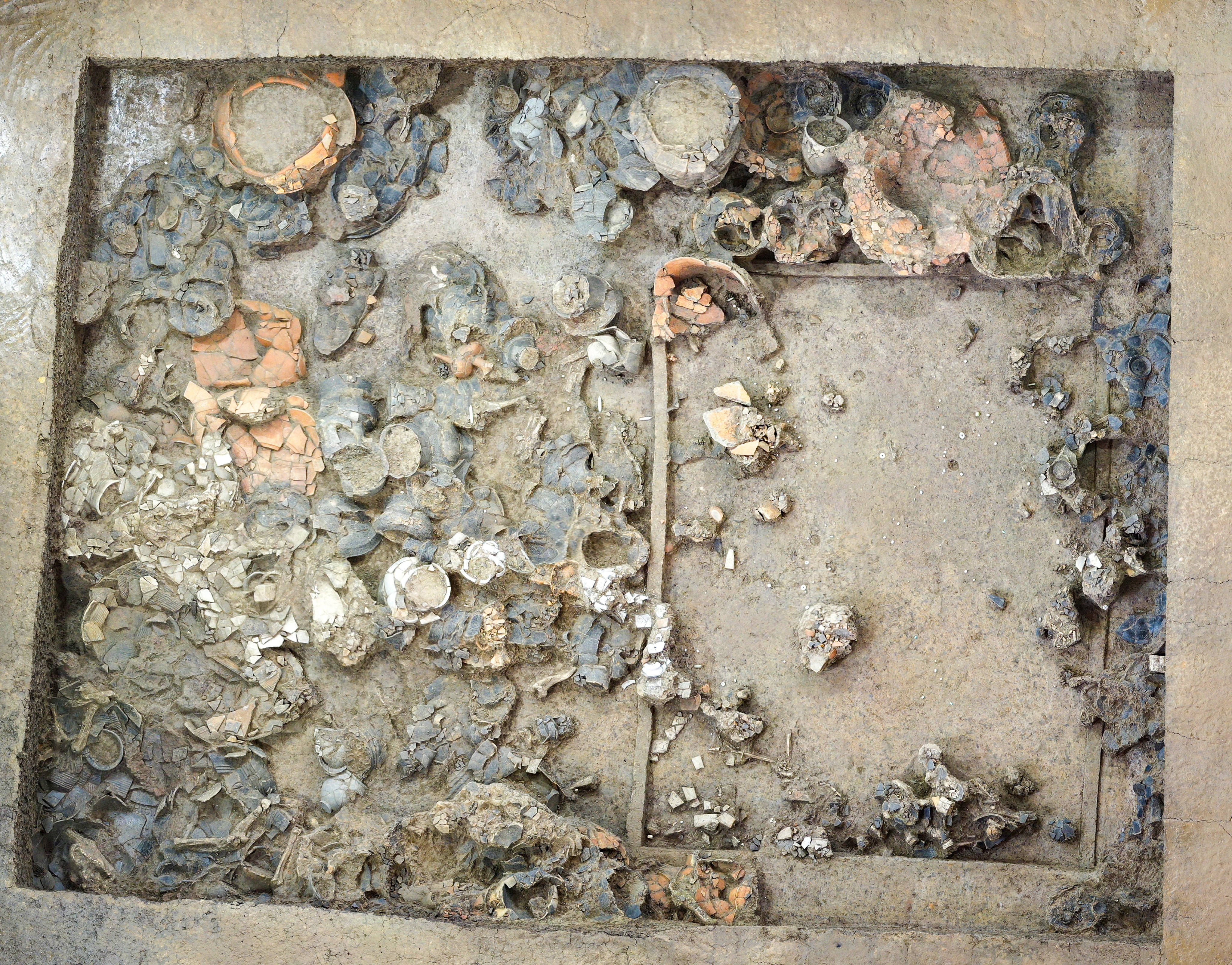 The excavation site of the M27 tomb at Wangzhuang village in Henan province, central China. Photo: Xinhua